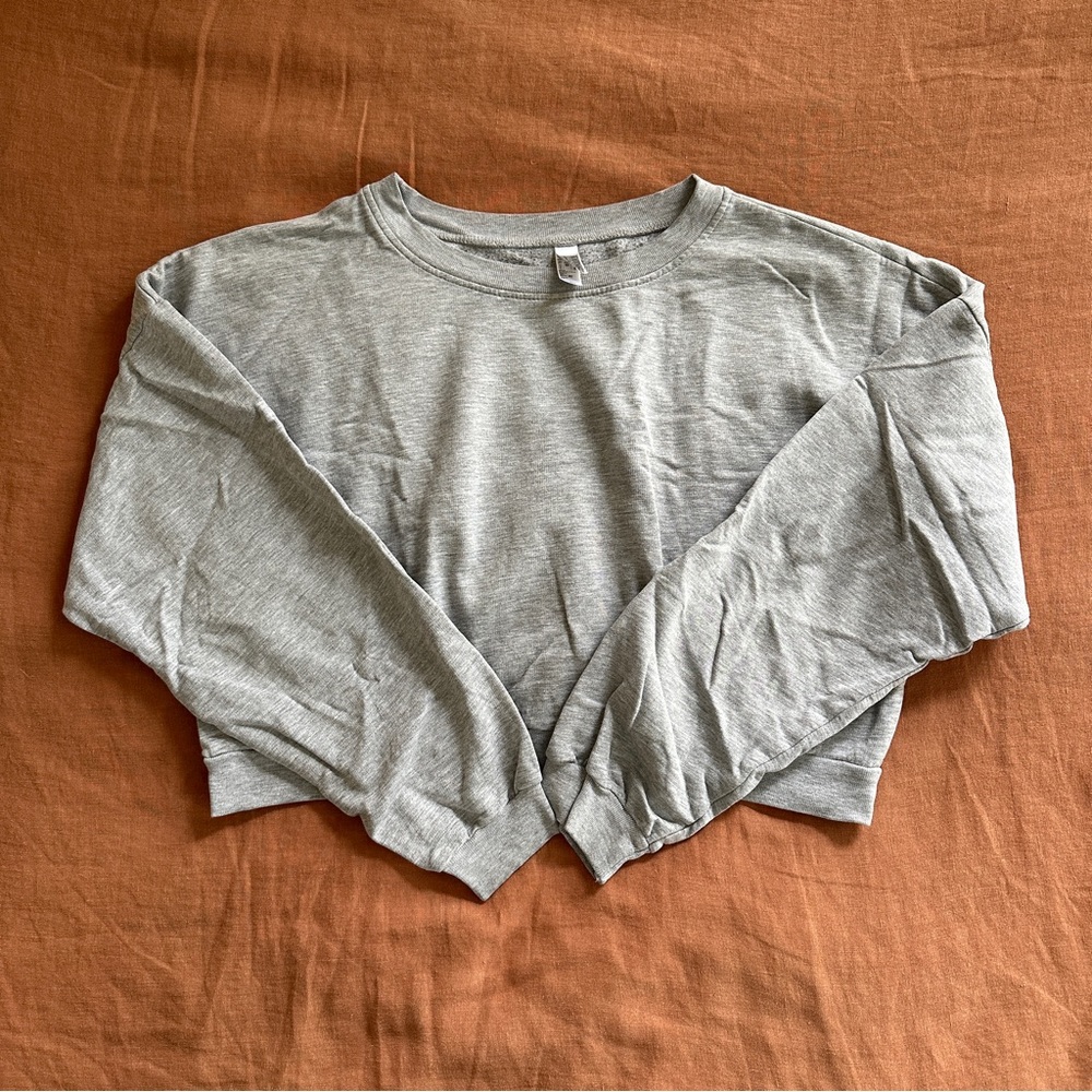 American Apparel Cropped Gray Sweatshirt